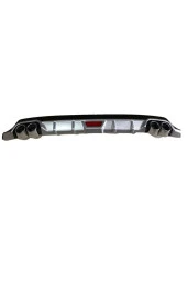 OTO H.İ.T.  NİSSAN PRİMERA UYUMLU BODY KİT DİFÜZÖR 4 ÇIKIŞ YUVARLAK GRİ MODEL 1 - 4