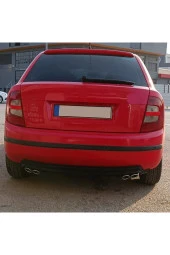 OTO H.İ.T.  SKODA FABİA UYUMLU BODY KİT DİFÜZÖR 4 ÇIKIŞ YUVARLAK SİYAH MODEL 2 thumbnail 1
