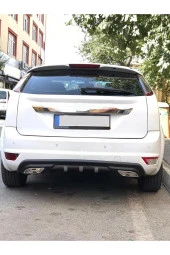 OTO H.İ.T.  FORD FOCUS 2,5 HATCHBACK UYUMLU BODY KİT DİFÜZÖR 2 ÇIKIŞ GRİ KARE thumbnail 1
