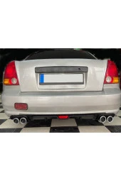 OTO H.İ.T.  HYUNDAİ ACCENT ADMİRE UYUMLU BODY KİT DİFÜZÖR 4 ÇIKIŞ SİYAH YUVARLAK thumbnail 1