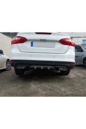 OTO H.İ.T.  FORD FOCUS 3 UYUMLU BODY KİT DİFÜZÖR 2 ÇIKIŞ GRİ KARE thumbnail 1