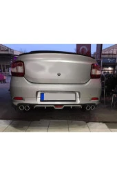 OTO H.İ.T.  RENAULT SYMBOL UYUMLU BODY KİT DİFÜZÖR 4 ÇIKIŞ GRİ YUVARLAK thumbnail 1