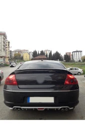OTO H.İ.T.  PEUGEOT 407 UYUMLU BODY KİT DİFÜZÖR 4 ÇIKIŞ YUVARLAK GRİ MODEL 1 thumbnail 1