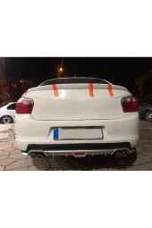 OTO H.İ.T.  CİTROEN C ELYSEE UYUMLU BODY KİT DİFÜZÖR 4 ÇIKIŞ YUVARLAK GRİ MODEL 1 thumbnail 1