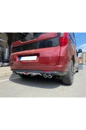 OTO H.İ.T.  FİAT DOBLO D4 UYUMLU BODY KİT DİFÜZÖR 4 ÇIKIŞ GRİ YUVARLAK thumbnail 1