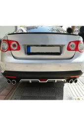 OTO H.İ.T.  VOLKSWAGEN JETTA UYUMLU BODY KİT DİFÜZÖR 4 ÇIKIŞ GRİ YUVARLAK thumbnail 1