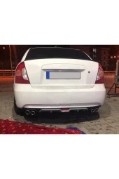 OTO H.İ.T.  HYUNDAİ ACCENT ERA UYUMLU BODY KİT DİFÜZÖR 4 ÇIKIŞ GRİ YUVARLAK thumbnail 1
