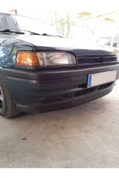 OTO H.İ.T.  MAZDA 323 UYUMLU BODY KİT ÖN TAMPON EKİ KIRILMAZ YUMUŞAK LİP MAT SİYAH - 1