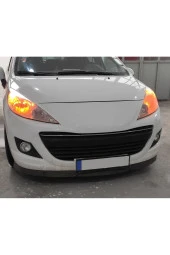 OTO H.İ.T.  PEUGEOT 207 Uyumlu BODY KİT ÖN TAMPON EKİ KIRILMAZ YUMUŞAK LİP MAT SİYAH - 1