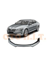 OTO H.İ.T.  Skoda Superb Yeni Kasa Uyumlu Ön Tampon Eki Bodykit Karlık Lip thumbnail 1