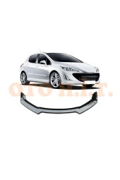 OTO H.İ.T.  Peugeot 308 2006-2013 Uyumlu Esnek Ayarlanabilir 3 Parça Kanatlı Piano Black Ön Lip thumbnail 1