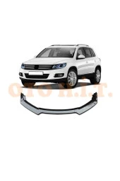 OTO H.İ.T.  Volkswagen Tiguan Uyumlu Esnek Ayarlanabilir 3 Parça Kanatlı Piano Black Ön Lip thumbnail 1