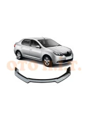 OTO H.İ.T.  Renault Symbol 2013 Ve Üzeri Uyumlu Esnek Ayarlanabilir 3 Parça Kanatlı Piano Black Ön Lip thumbnail 1