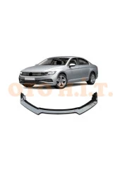 OTO H.İ.T.  Volkswagen Passat B8 Uyumlu Esnek Ayarlanabilir 3 Parça Kanatlı Piano Black Ön Lip thumbnail 1