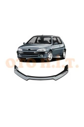 OTO H.İ.T.  Peugeot 106 Uyumlu Esnek Ayarlanabilir 3 Parça Kanatlı Piano Black Ön Lip thumbnail 1