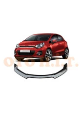 OTO H.İ.T.  Kia Rio 2012-2016 Uyumlu Esnek Ayarlanabilir 3 Parça Kanatlı Piano Black Ön Lip thumbnail 1