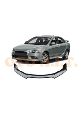 OTO H.İ.T.  Mitsubishi Lancer Uyumlu Esnek Ayarlanabilir 3 Parça Kanatlı Piano Black Ön Lip thumbnail 1
