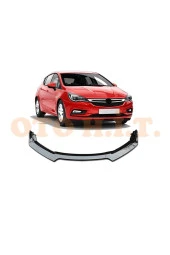 OTO H.İ.T.  Opel Astra K Uyumlu Esnek Ayarlanabilir 3 Parça Kanatlı Piano Black Ön Lip thumbnail 1