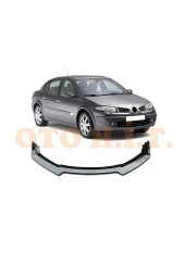 OTO H.İ.T.  Renault Megane 2 Uyumlu Esnek Ayarlanabilir 3 Parça Kanatlı Piano Black Ön Lip - 1