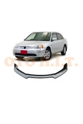 OTO H.İ.T.  Honda Civic Vtec Uyumlu Esnek Ayarlanabilir 3 Parça Kanatlı Piano Black Ön Lip thumbnail 1