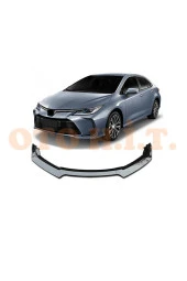 OTO H.İ.T.  Toyota Corolla Yeni Kasa Uyumlu Esnek Ayarlanabilir 3 Parça Kanatlı Piano Black Ön Lip thumbnail 1