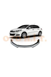 OTO H.İ.T.  Citroen C4 2011-2017 Uyumlu Esnek Ayarlanabilir 3 Parça Kanatlı Piano Black Ön Lip thumbnail 1
