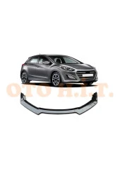 OTO H.İ.T.  Hyundai I30 2012-2016 Uyumlu Esnek Ayarlanabilir 3 Parça Kanatlı Piano Black Ön Lip thumbnail 1
