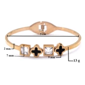 316l Çelik Rose Baget Taşlı Spor Kelepçe thumbnail 5