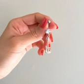 316L Çelik Zirkon Taşlı Gitar Piercing PRC-128 - 2