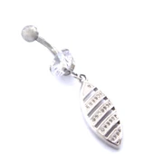 316L Çelik Zirkon Taşlı Piercing PRC-132 - 5