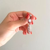 316L Çelik Zirkon Taşlı Piercing PRC-132 - 2