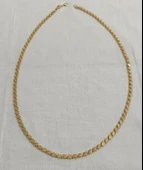 14 Ayar Altın 5 mm Rose Pullu Zincir 55 cm thumbnail 1