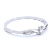 Çelik Kelepçe Bileklik Zirkon Taşlı Model BLZ-286 thumbnail 5