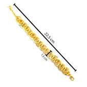 Samanyolu Bileklik 22 Ayar Altın Kaplama Lazerli BLK-997 thumbnail 3