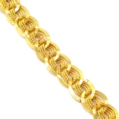 Samanyolu Bileklik 22 Ayar Altın Kaplama Lazerli BLK-997 thumbnail 4