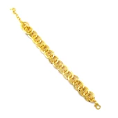 Samanyolu Bileklik 22 Ayar Altın Kaplama Lazerli BLK-997 thumbnail 5