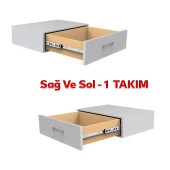 Bilyalı Dolap Çekmece Rayı Metal En 4.3 cm Uzunluk 50 cm Gardrop Mutfak Dolabı thumbnail 4