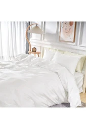 Soft Colours Lastikli Çarşaflı Tek Kişilik Nevresim Takımı BEYAZ - 2