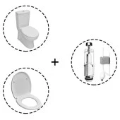 Serel Etna Btw Duvara Sıfır Klozet Seti 4 Parça SET.EN88STS110H thumbnail 2