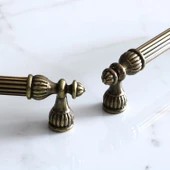 Şah 128 mm Eskitme Antik Sarı Metal  Metal Mobilya Mutfak Çekmece Dolap Dolabı Kulpu Kulbu Kulpları - 4