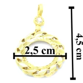 Altın Kaplama Yuvarlak Çeyrek Çerçeve Kadın Kolye Ucu TGR-477 thumbnail 4