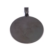 FerizZ 316L Çelik Siyah Yuvarlak Kolye Ucu TGR-554 thumbnail 1