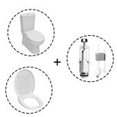 Serel Etna Btw Duvara Sıfır Klozet Seti 4 Parça SET.EN69STS110H - 2