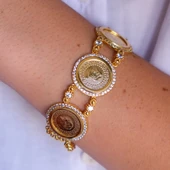 İmitasyon Çeyrekli Bileklik 3 Çeyrekli Zirkon Taşlı BLK-154 thumbnail 3