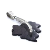 FerizZ 316L Çelik Zirkon Taşlı Yaprak Kolye Ucu TGR-574 thumbnail 6