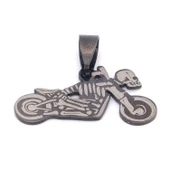 FerizZ 316L Çelik Siyah Motorsiklet Şeklinde Kolye Ucu TGR-571 thumbnail 1