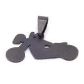 FerizZ 316L Çelik Siyah Motorsiklet Şeklinde Kolye Ucu TGR-571 thumbnail 4