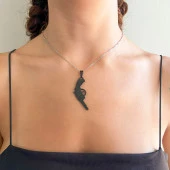 FerizZ 316L Çelik Tabanca Şeklinde Kolye Ucu TGR-573 thumbnail 2