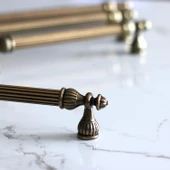 Şah 192 mm Eskitme Antik Sarı  Metal Mobilya Mutfak Çekmece Kapak Dolap Dolabı Kulpu Kulbu Kulpları thumbnail 7