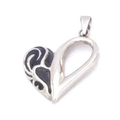 FerizZ 316L Çelik Kalp Şeklinde Kolye Ucu TGR-568 thumbnail 1